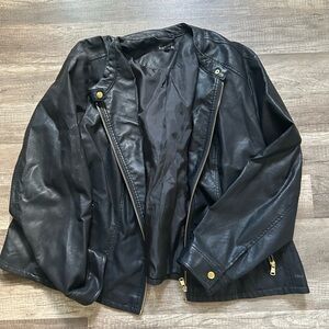 Plus Size Leather Jacket